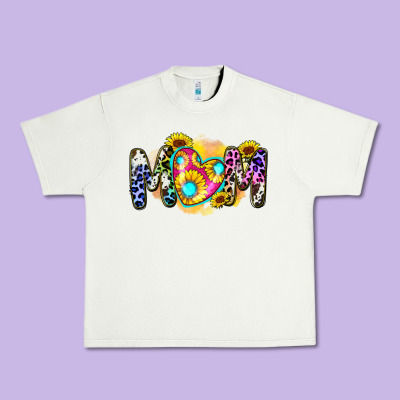 Mom Sunflower Urban Heavy Tee Designed By Zillion Design Studio