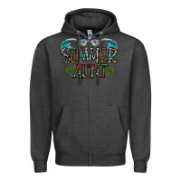 Charcoal Heather summer aunt Zipper Hoodie - CowhideDigitalArt