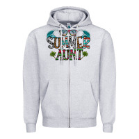 Heather Grey summer aunt Zipper Hoodie - CowhideDigitalArt