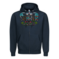 Navy summer aunt Zipper Hoodie - CowhideDigitalArt