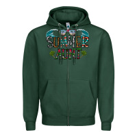 Sports Green summer aunt Zipper Hoodie - CowhideDigitalArt