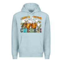 Blue Mist western cheers with ghosts Premium Hoodie - NancyCooperArtShop