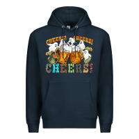 Navy western cheers with ghosts Premium Hoodie - NancyCooperArtShop