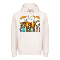 Pale Pink western cheers with ghosts Premium Hoodie - NancyCooperArtShop