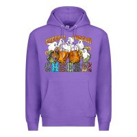 Purple western cheers with ghosts Premium Hoodie - NancyCooperArtShop