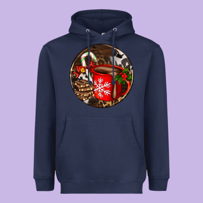 Christmas Hot Chocolate And Chocolate Heavyweight Hoodie Designed By Adodesignshop
