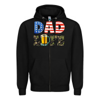 Black dad life Zipper Hoodie - HRA Design Shop
