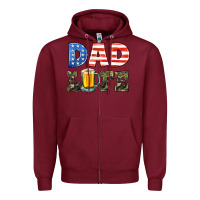 Burgundy dad life Zipper Hoodie - HRA Design Shop