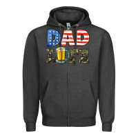 Charcoal Heather dad life Zipper Hoodie - HRA Design Shop