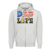 Dove Grey dad life Zipper Hoodie - HRA Design Shop