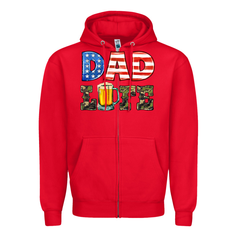 Dad Life Zipper Hoodie by HRA Design Shop | Teevron