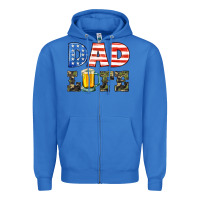 True Royal dad life Zipper Hoodie - HRA Design Shop
