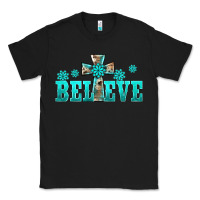 Black western turquoise's gemstones cross believe Classic Tee - BarkalooDesign