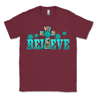 Burgundy western turquoise's gemstones cross believe Classic Tee - BarkalooDesign
