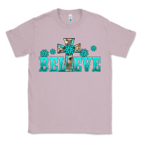 Lilac western turquoise's gemstones cross believe Classic Tee - BarkalooDesign