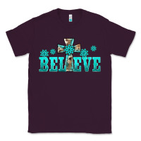 Plum western turquoise's gemstones cross believe Classic Tee - BarkalooDesign