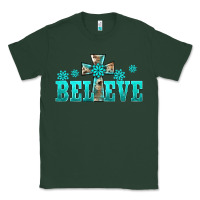 Sports Green western turquoise's gemstones cross believe Classic Tee - BarkalooDesign