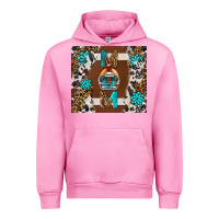 Fuchsia Pink American Football Mom Tumbler Urban Hoodie - BundleAndBundleShop