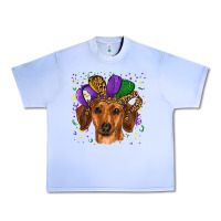 Grape Ice mardi gras hat dachshund Urban Heavy Tee - RanaPortraitStore