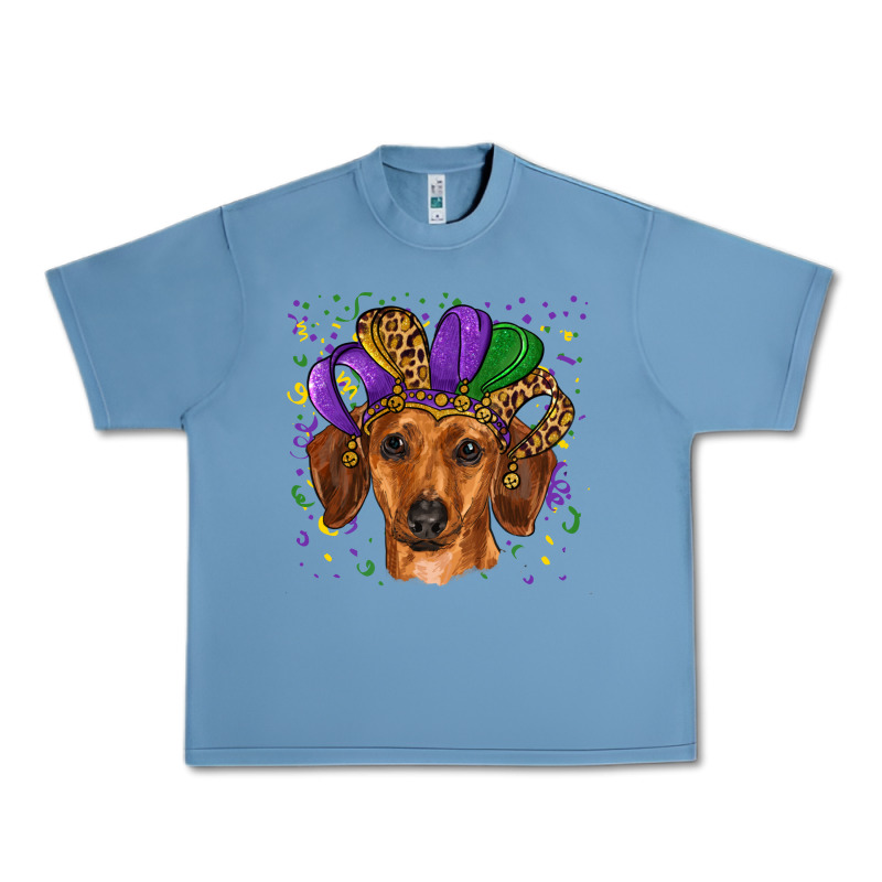 Mardi Gras Hat Dachshund Urban Heavy Tee by RanaPortraitStore | Teevron