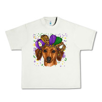 Pistachio mardi gras hat dachshund Urban Heavy Tee - RanaPortraitStore