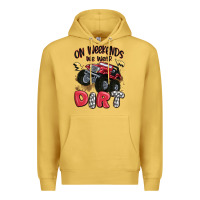 Antique Gold on weekends we wear dirt Premium Hoodie - MaliasSmallBusiness