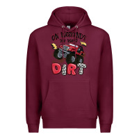 Burgundy on weekends we wear dirt Premium Hoodie - MaliasSmallBusiness