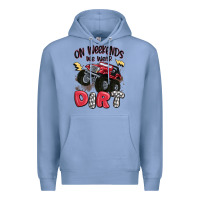 Colony Blue on weekends we wear dirt Premium Hoodie - MaliasSmallBusiness