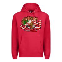 Cardinal joy with baseball and christmas gift and candies Premium Hoodie - AdoDesignShop