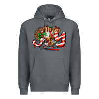 Rock joy with baseball and christmas gift and candies Premium Hoodie - AdoDesignShop