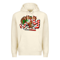 Sandshell joy with baseball and christmas gift and candies Premium Hoodie - AdoDesignShop