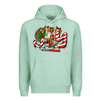 Seafoam joy with baseball and christmas gift and candies Premium Hoodie - AdoDesignShop