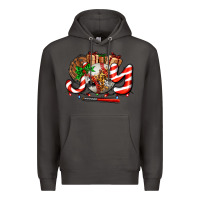 Smoke joy with baseball and christmas gift and candies Premium Hoodie - AdoDesignShop