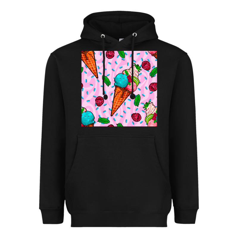Ice Cream Seamless Pattern Heavyweight Hoodie by BundleAndBundleShop | Teevron