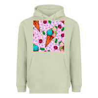 Matcha ice cream seamless pattern Heavyweight Hoodie - BundleAndBundleShop