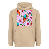 Mushroom ice cream seamless pattern Heavyweight Hoodie - BundleAndBundleShop
