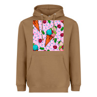 Toasted Coconut ice cream seamless pattern Heavyweight Hoodie - BundleAndBundleShop