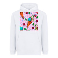 White ice cream seamless pattern Heavyweight Hoodie - BundleAndBundleShop