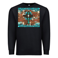 Black gemstone and cross with cowhide Premium Sweatshirt - Artiststas