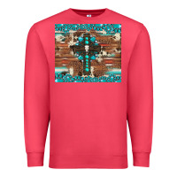 Cardinal gemstone and cross with cowhide Premium Sweatshirt - Artiststas
