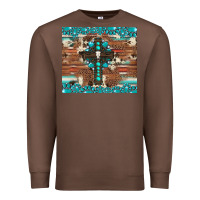 Chestnut gemstone and cross with cowhide Premium Sweatshirt - Artiststas