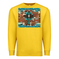 Lemon gemstone and cross with cowhide Premium Sweatshirt - Artiststas