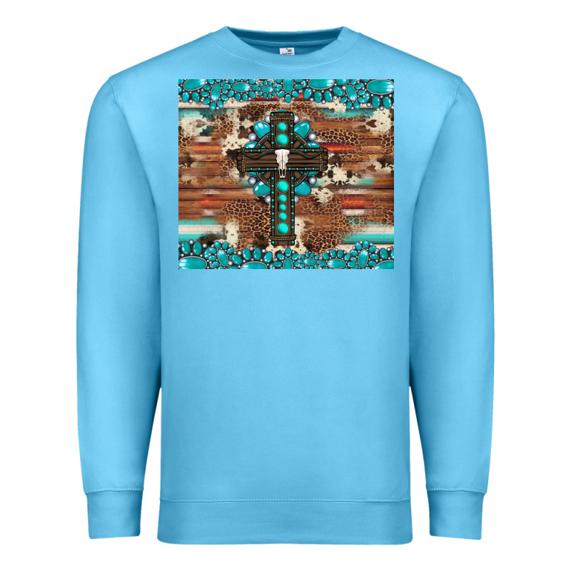 Gemstone And Cross With Cowhide Premium Sweatshirt by Artiststas | Teevron