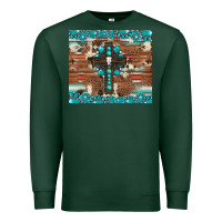 Sports Green gemstone and cross with cowhide Premium Sweatshirt - Artiststas