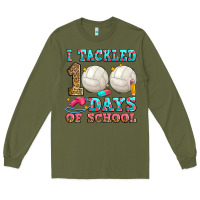 Army Green i tackled 100 days of school volleyball Long Sleeve Tee - Zillion Design Studio