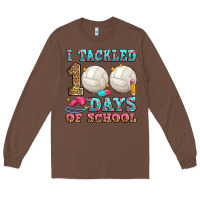 Chestnut i tackled 100 days of school volleyball Long Sleeve Tee - Zillion Design Studio