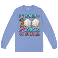 Colony Blue i tackled 100 days of school volleyball Long Sleeve Tee - Zillion Design Studio