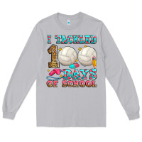 Moon Dust i tackled 100 days of school volleyball Long Sleeve Tee - Zillion Design Studio