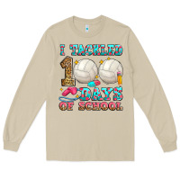 Mushroom i tackled 100 days of school volleyball Long Sleeve Tee - Zillion Design Studio