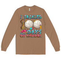 Toasted Coconut i tackled 100 days of school volleyball Long Sleeve Tee - Zillion Design Studio